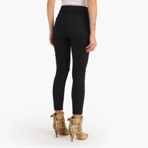 MOTHER Women's Black Looker Ankle Fray Jeans Size 25 - Picture 5 of 16